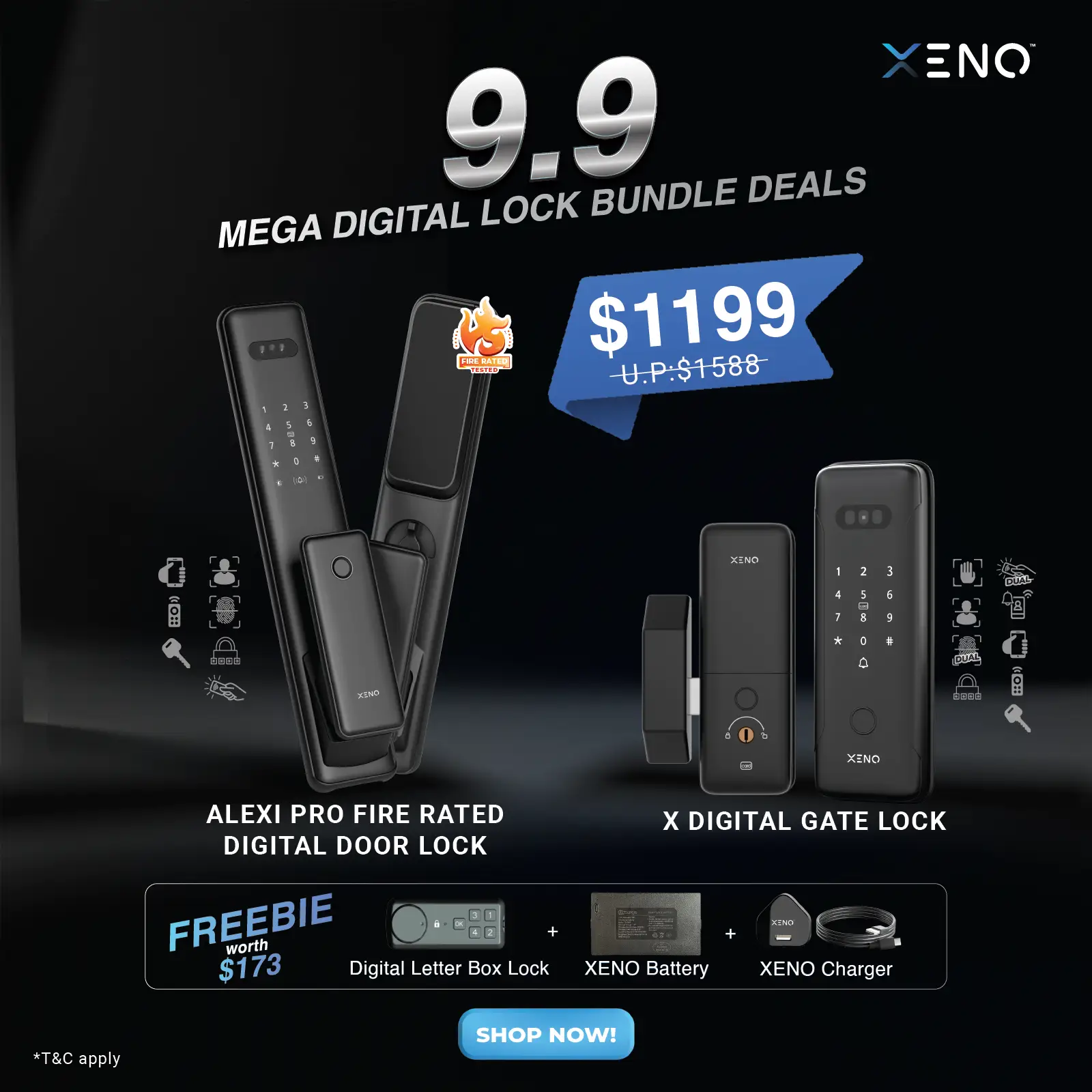 9.9 digital lock bundle Digital Door and Gate digital lock