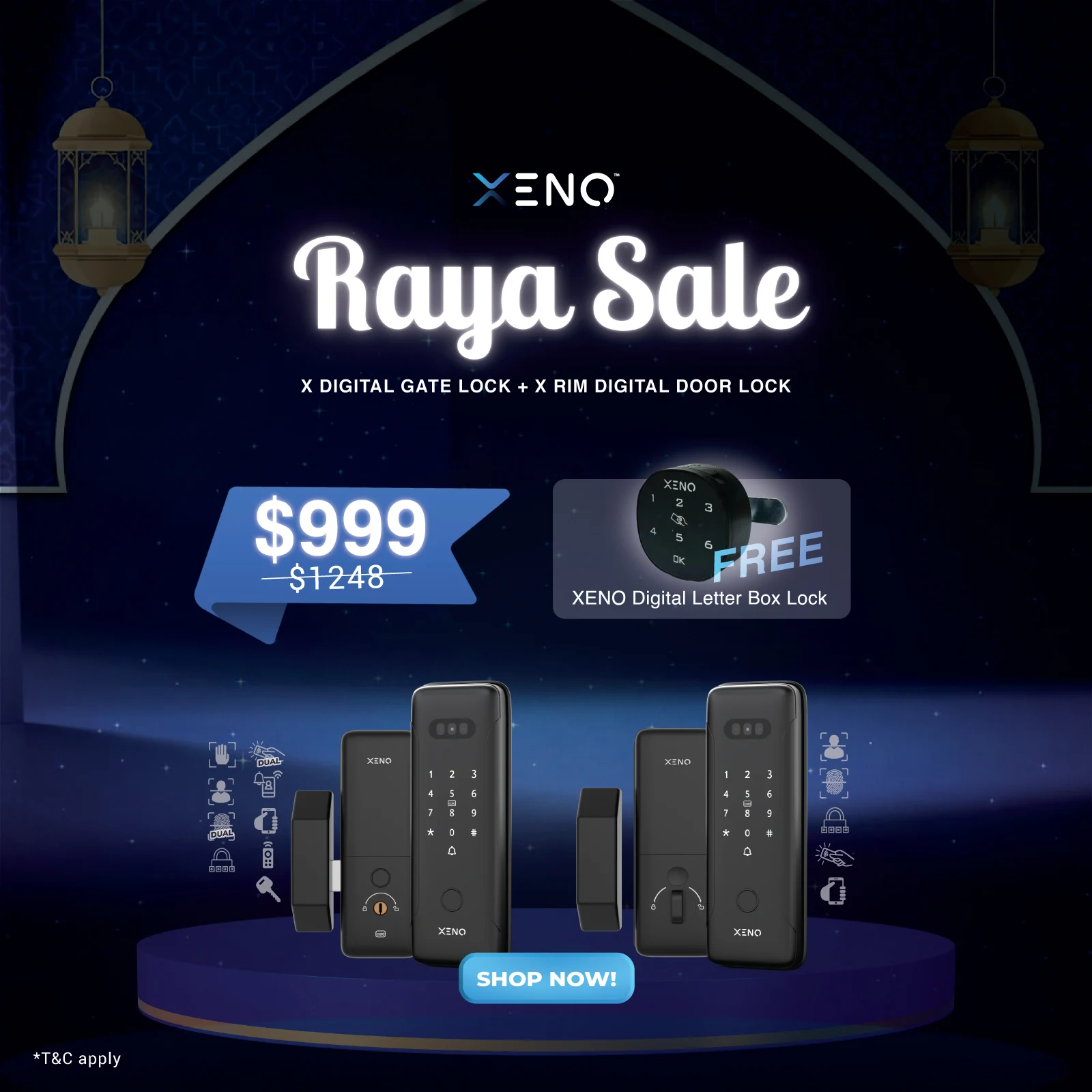 Upgrade home security this Hari Raya with X Rim and X Gate lock combo