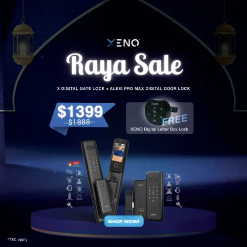 Alexi Pro Max digital lock with X Gate lock in exclusive Hari Raya bundle