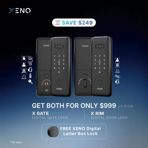 X GATE + X RIM X Gate Digital Lock + X Rim Digital Door Lock Bundle Sale
