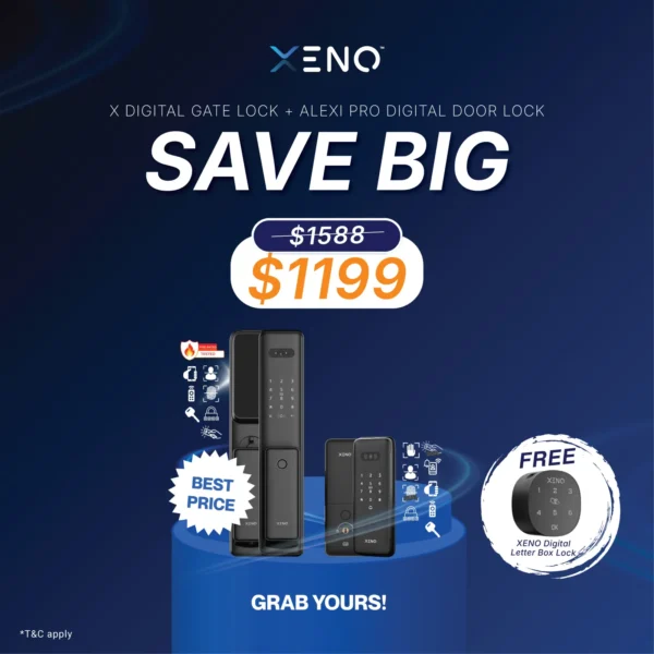 X gate digital lock + Alexi Pro smart lock combo offer X gate digital lock + Alexi Pro smart lock combo offer