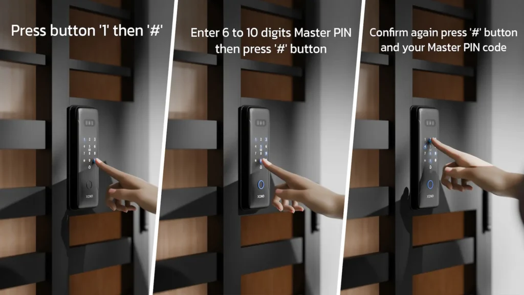 Digital Gate lock master pin setup