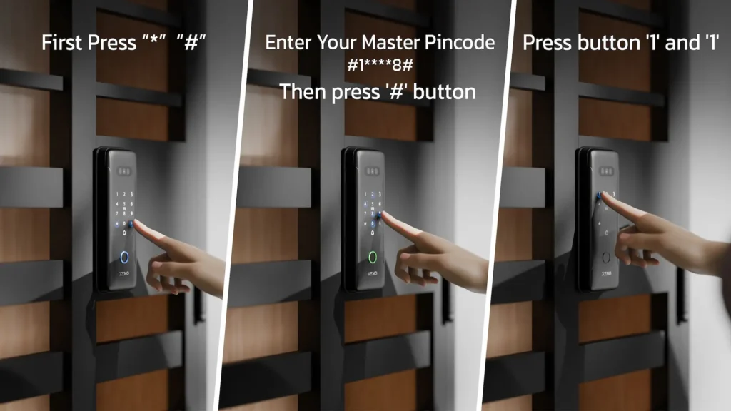 Gate lock master pin setup