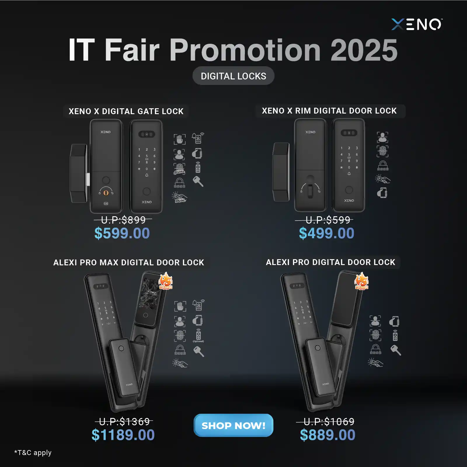XENO DIGITAL LOCKS - IT FAIR EXCLUSIVE DEAL