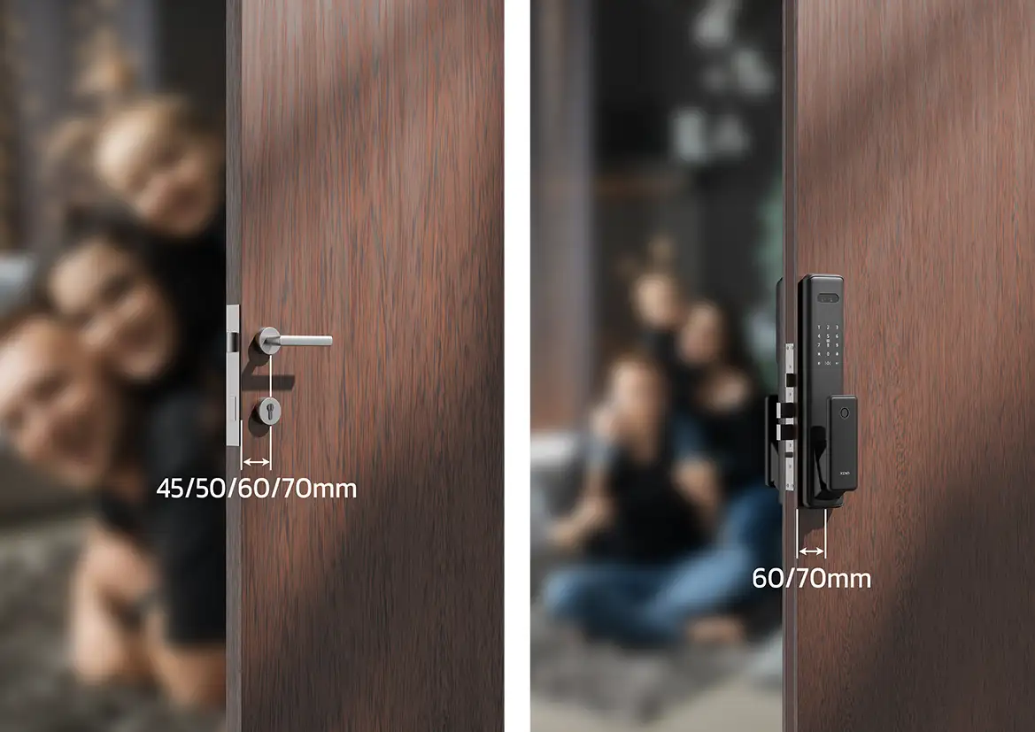 Xeno Digital Door Lock Installation Measurement