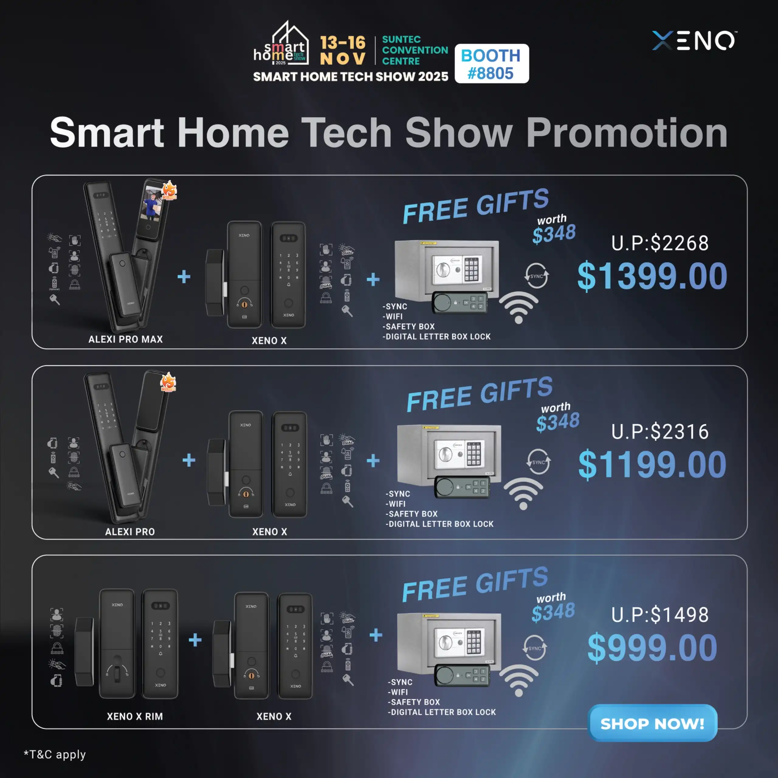 Smart home tech promotion digital lock bundle offer 2025 at Suntec