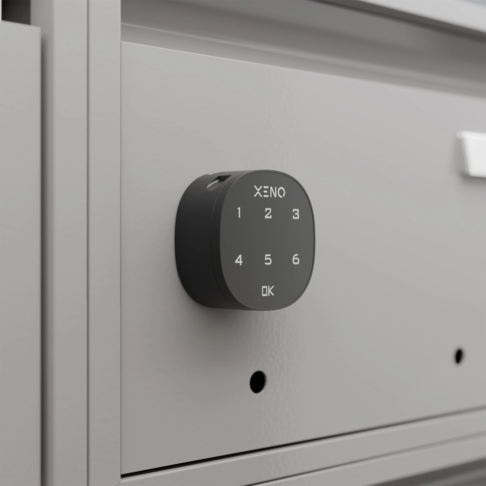 Xeno digital mailbox lock on HDB letter box in Singapore